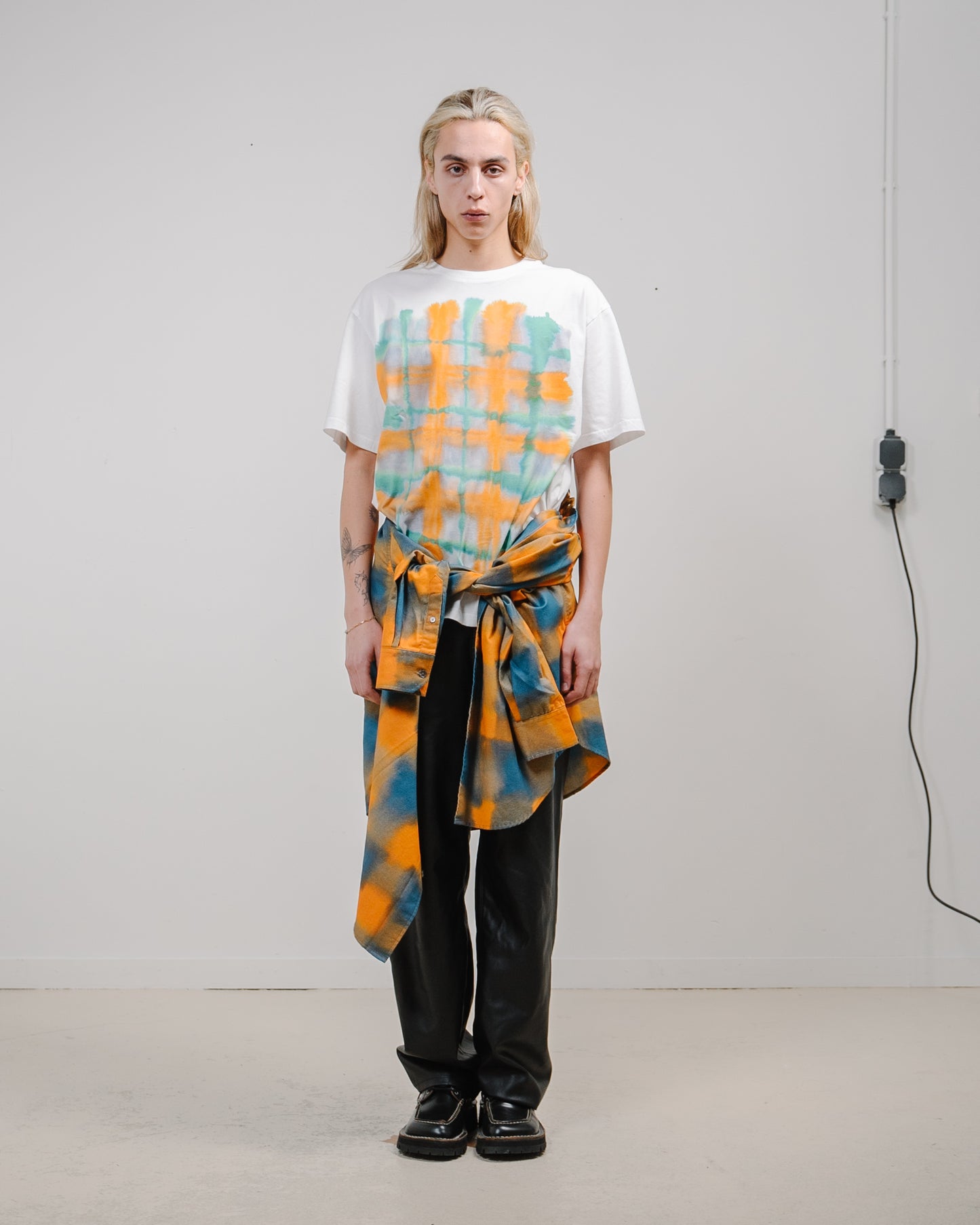 Tartan Grey/Orange/Green